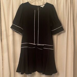 Entro Black Mini Dress with White Trim